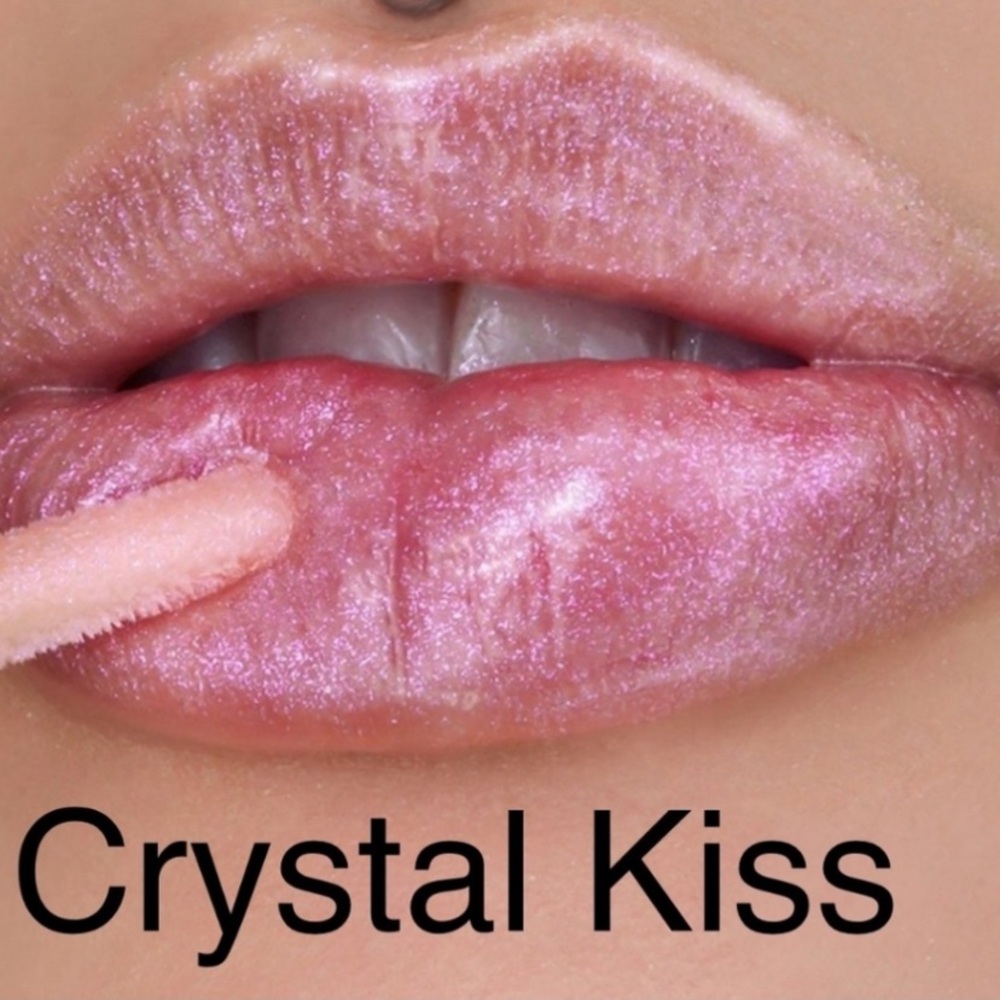 Jeffree Star Crystal Kiss lip gloss new in box pink with sparkly micro pearls